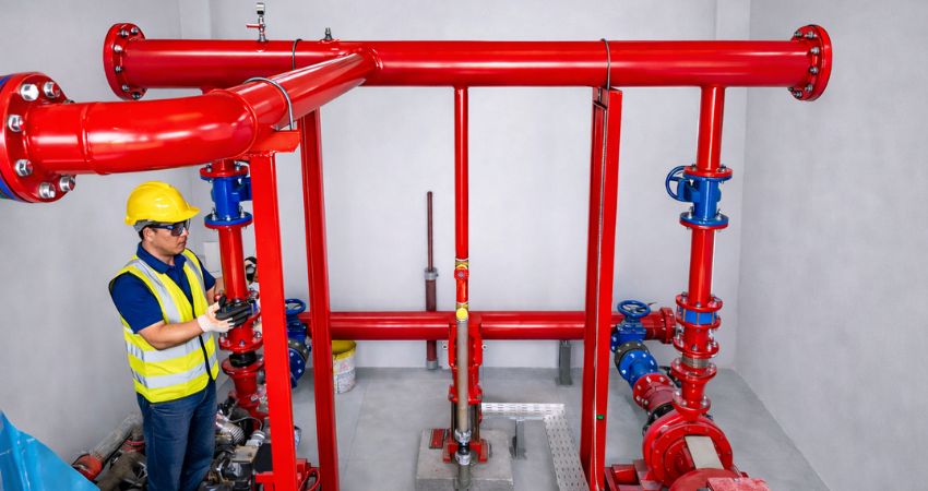 Fire fighting system in Batam: hydrant and sprinkler network design, installation, testing and maintenance